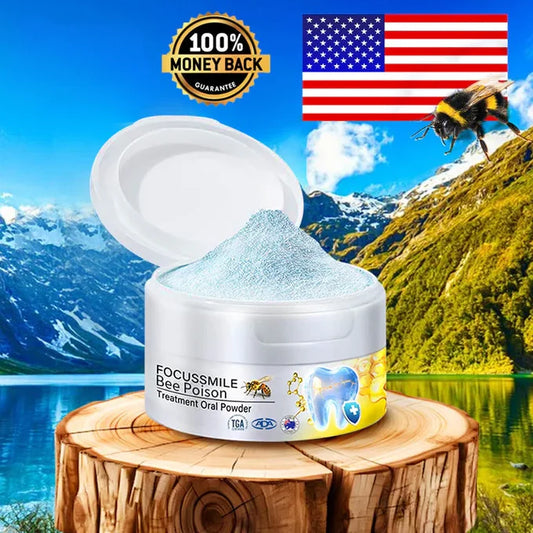 بودرة سم النحل لعلاج اللثة وتبييض الأسنان